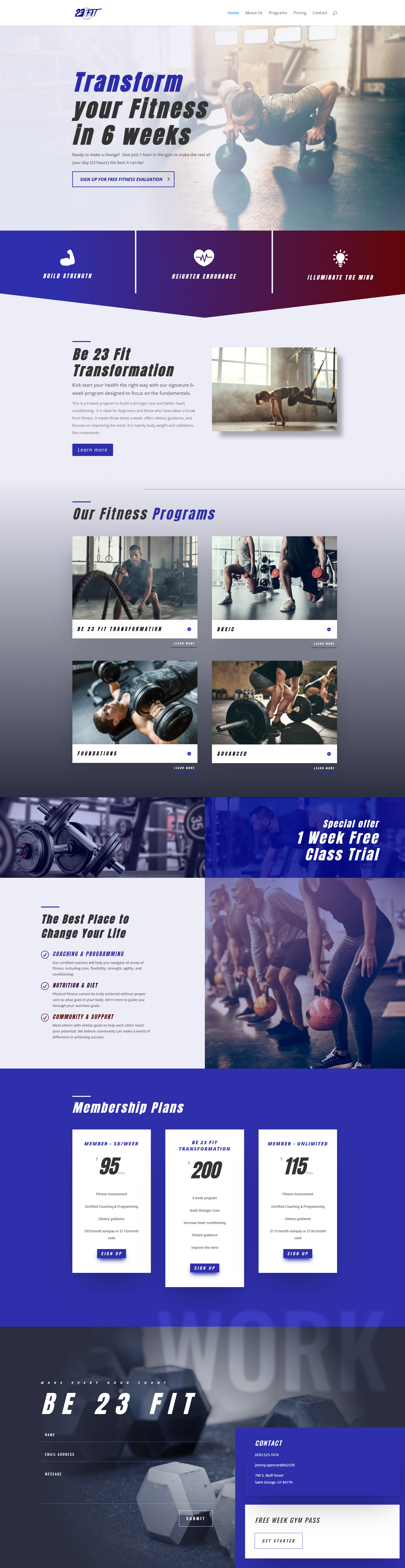 gym website preview